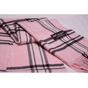 UNISEX 100% CASHMERE SCARF PLAID DESIGN SUPER SOFT